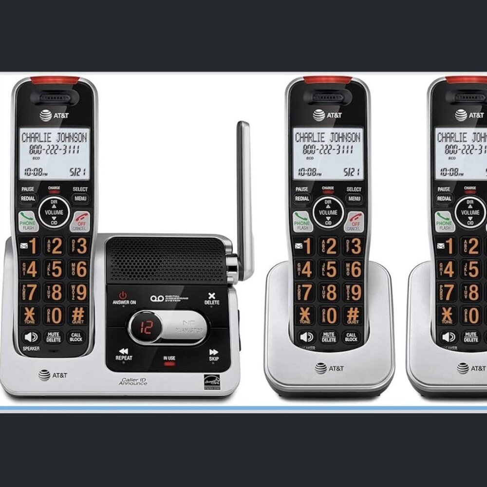 AT&T BL102-3 DECT6.0 3-Handset Cordless Answering Machine